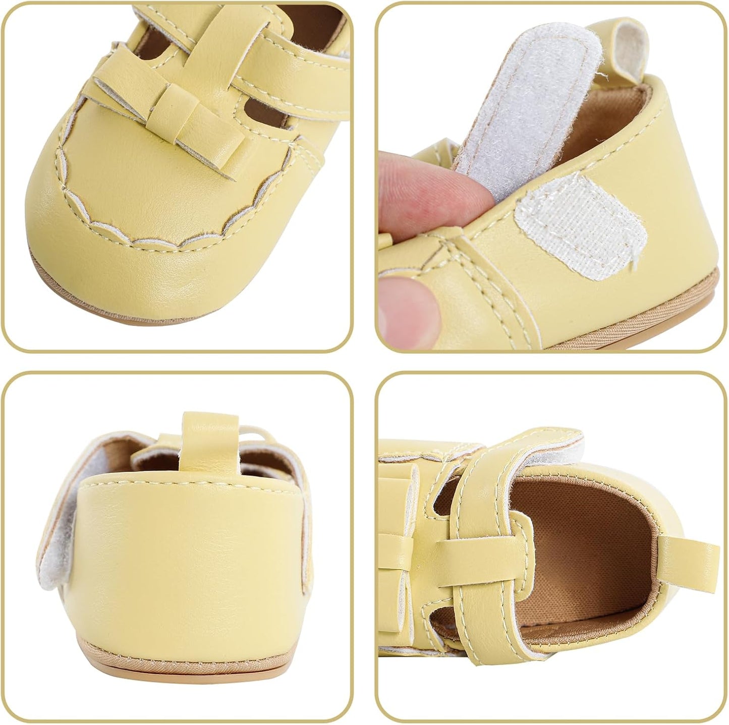 Cheerful Mario Baby Mädchen Schuhe Baby Ballerina Schuhe Lauflernschuhe Taufe Schuhe mit Bowknot PU Leder Babyschuhe