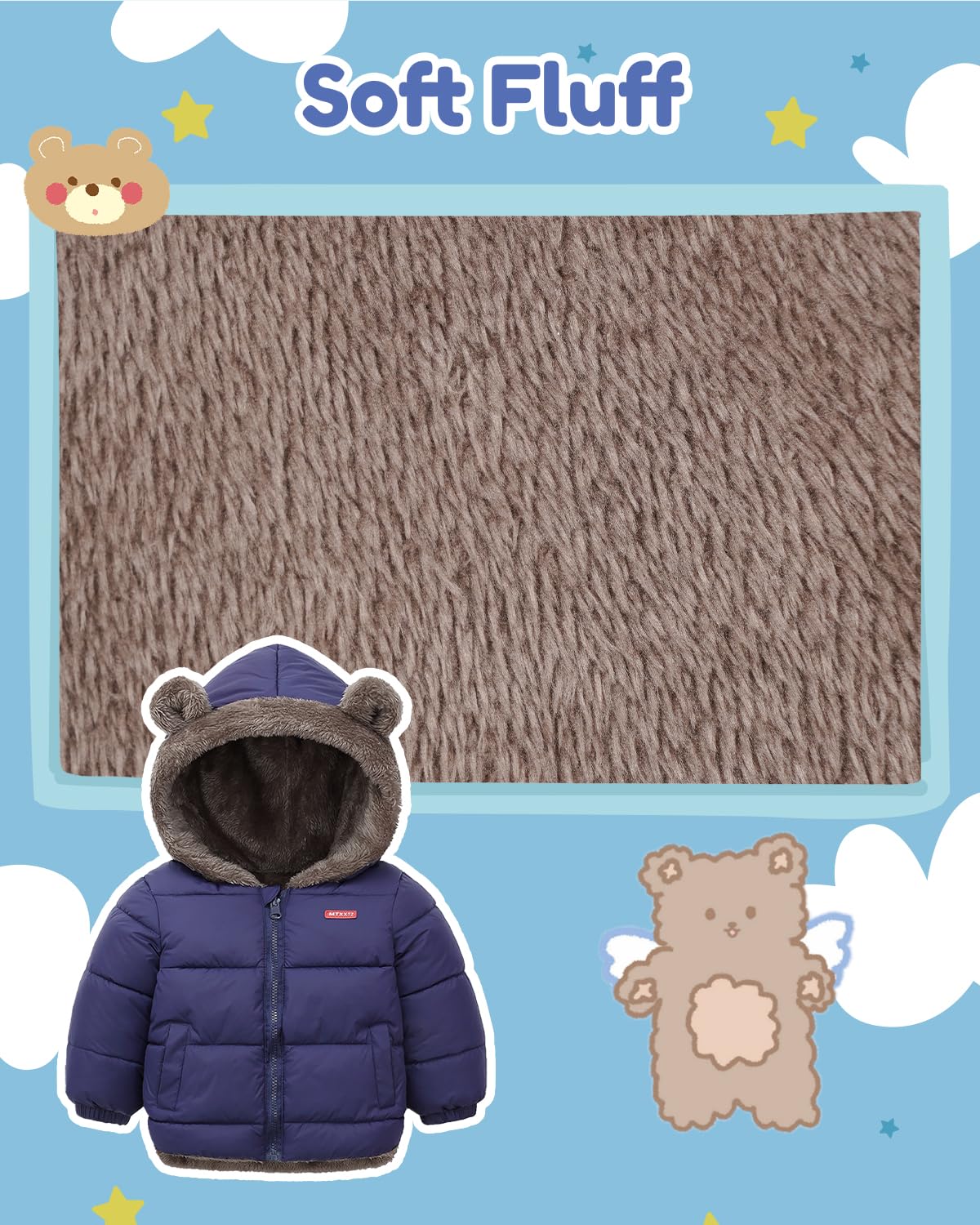 Baby Winter Fleece Coat Kids Boys Jacket Outwear Girls Padded Clothing