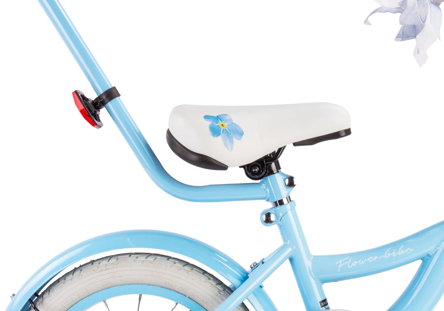 sun baby Mädchenfahrrad Flower Bike Radgröße zur Auswahl, mit Abnehmbarer Schubstange, Kinderfahrrad für Mädchen von 2 bis 6 Jahre
