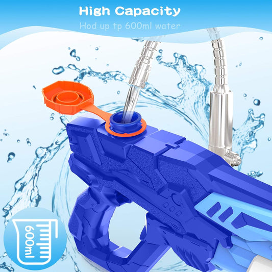 Water Gun Toy, Kiztoys Squirt Guns for Kids Adults Large Water Squirt Guns 8 - 10 Meters Long Range for Party Blaster Beach Summer Pool Water Balloons Water Toys