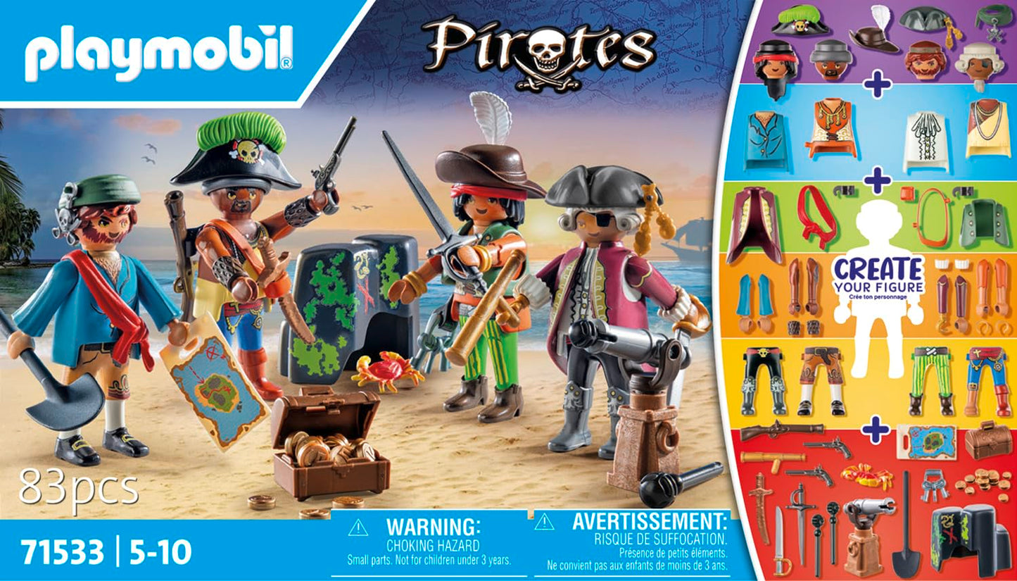PLAYMOBIL | Pirates | Gefahr durch Riesenhai | Piratenspielzeug | Spielzeugfiguren | Spielzeug für Kinder ab 4 Jahren | 71793