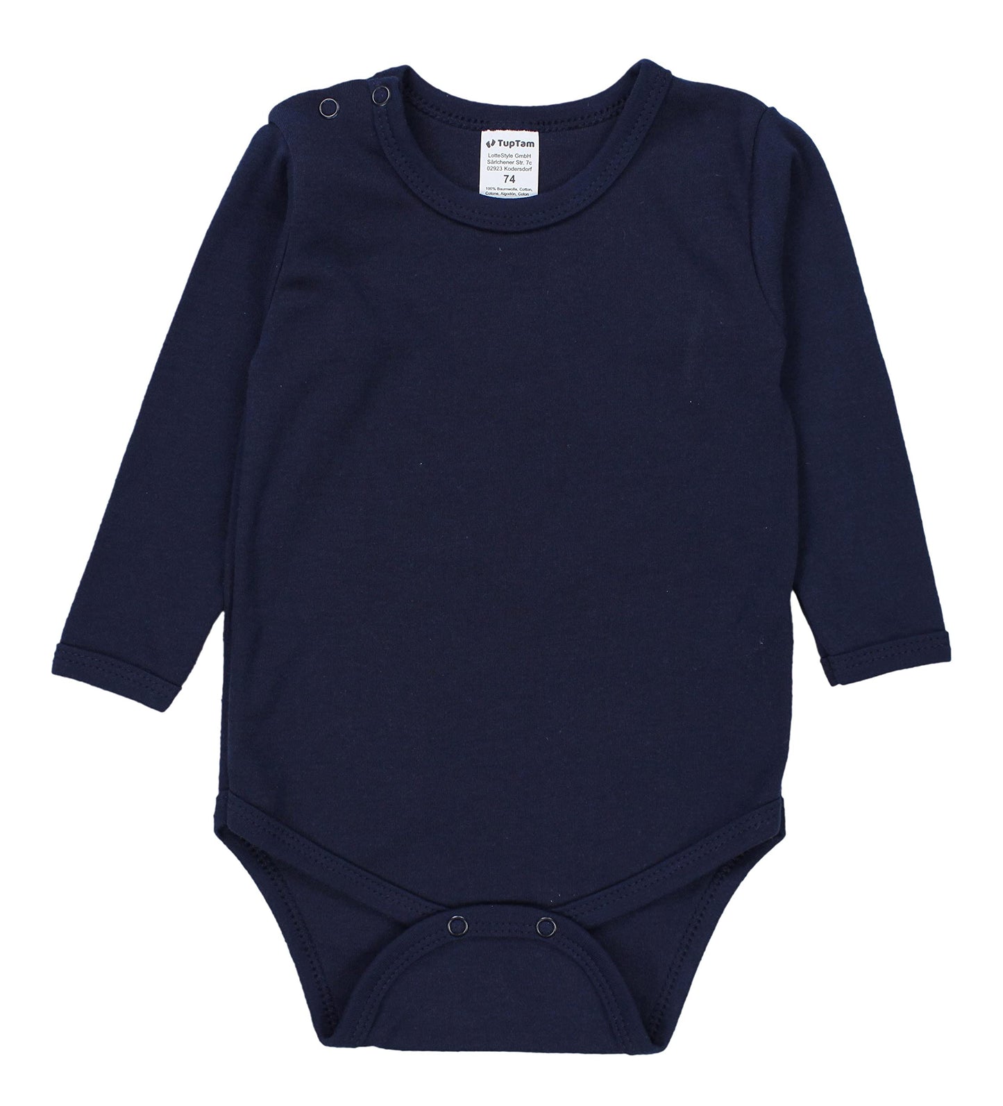 TupTam Baby Body Langarm – Weicher Body Baby 5er Pack aus Baumwolle, Unifarben, OEKO-TEX Zertifiziert