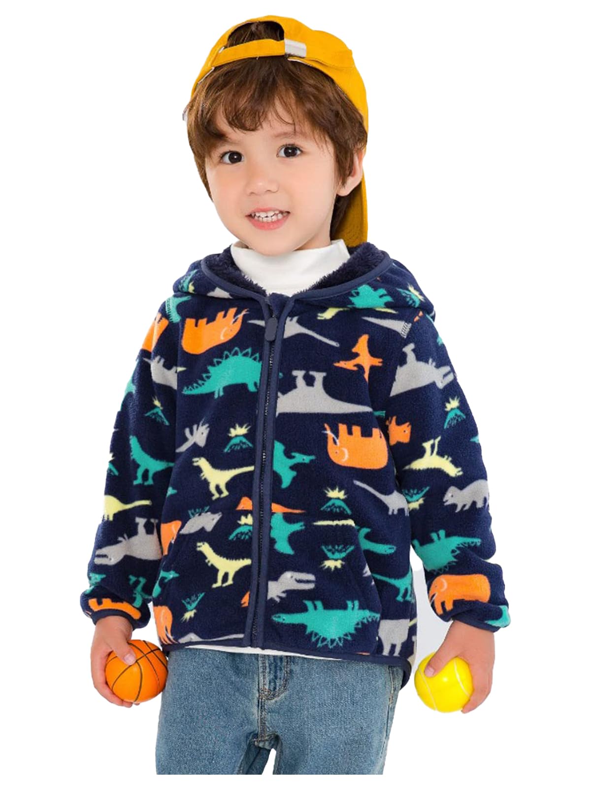 LUVCES Baby Jacket Boys Unisex Toddler Girls Kids Warm Fleece Jacket Full Zip Pullover Outerwear Sweatshirt