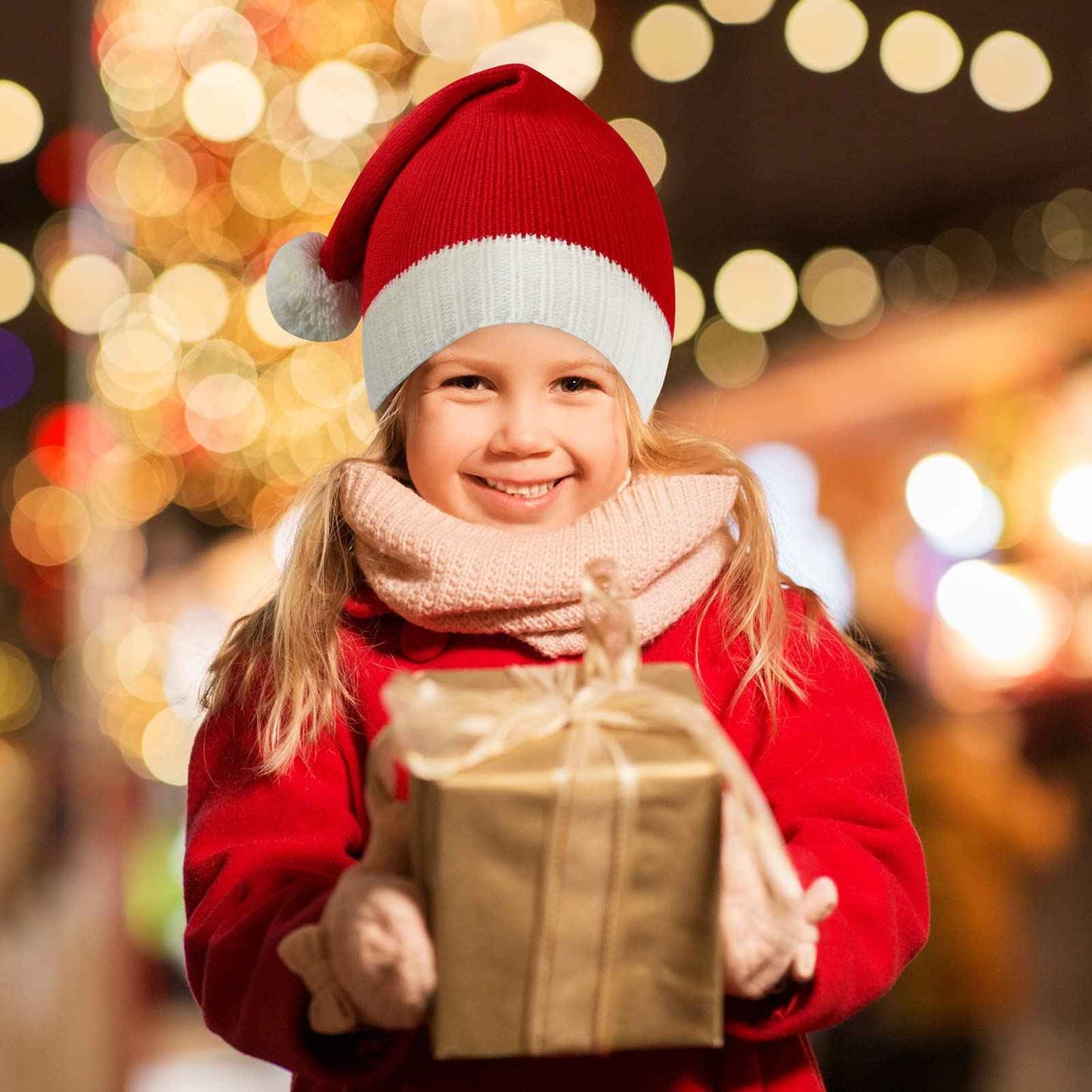 Christmas Hat Baby Small Santa Hats with Bobble Santa Claus Decorative Knitted Jumper Hats Red for Baby Toddler Children Gift Christmas Hat