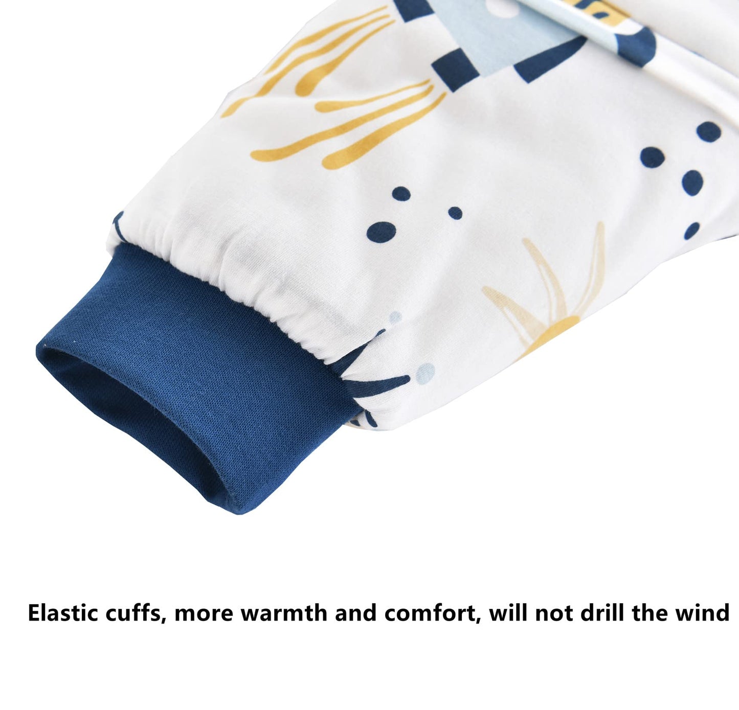 Chilsuessy Baby Sleeping Bag Winter with Removable Long Sleeve Organic Cotton Baby Sleeping Bag Small Children All-Year Sleeping Bag Pyjamas for Boys and Girls, Crown/2.5 Tog, 75-90 cm