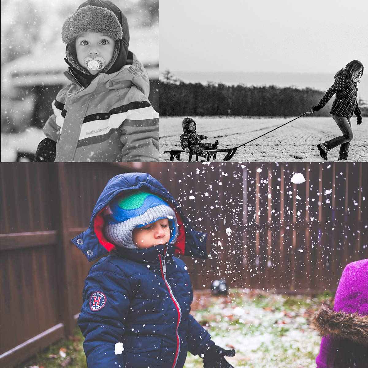 YR.Lover Momoon Dicke Beanie Hut +Schal Set Winter Warmen Schnee Knit Skull Cap für Kinder Jungen Mädchen