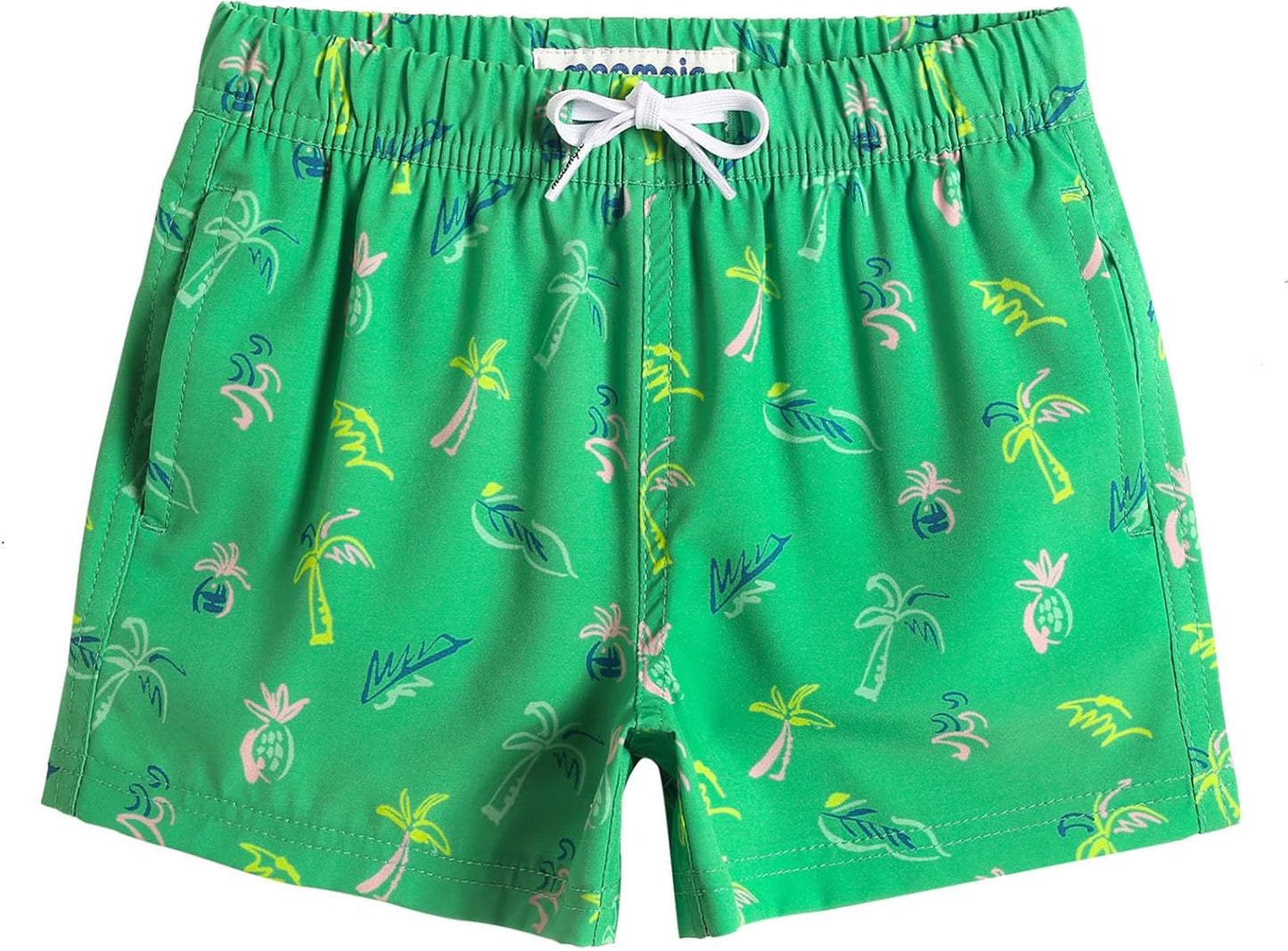 MaaMgic Jungens 4 Way Stretch Badehosen Schnelltrocknend Badeshorts mit Mesh-Futter Taschen und Verstellbarem Tunnelzug MEHRWEG
