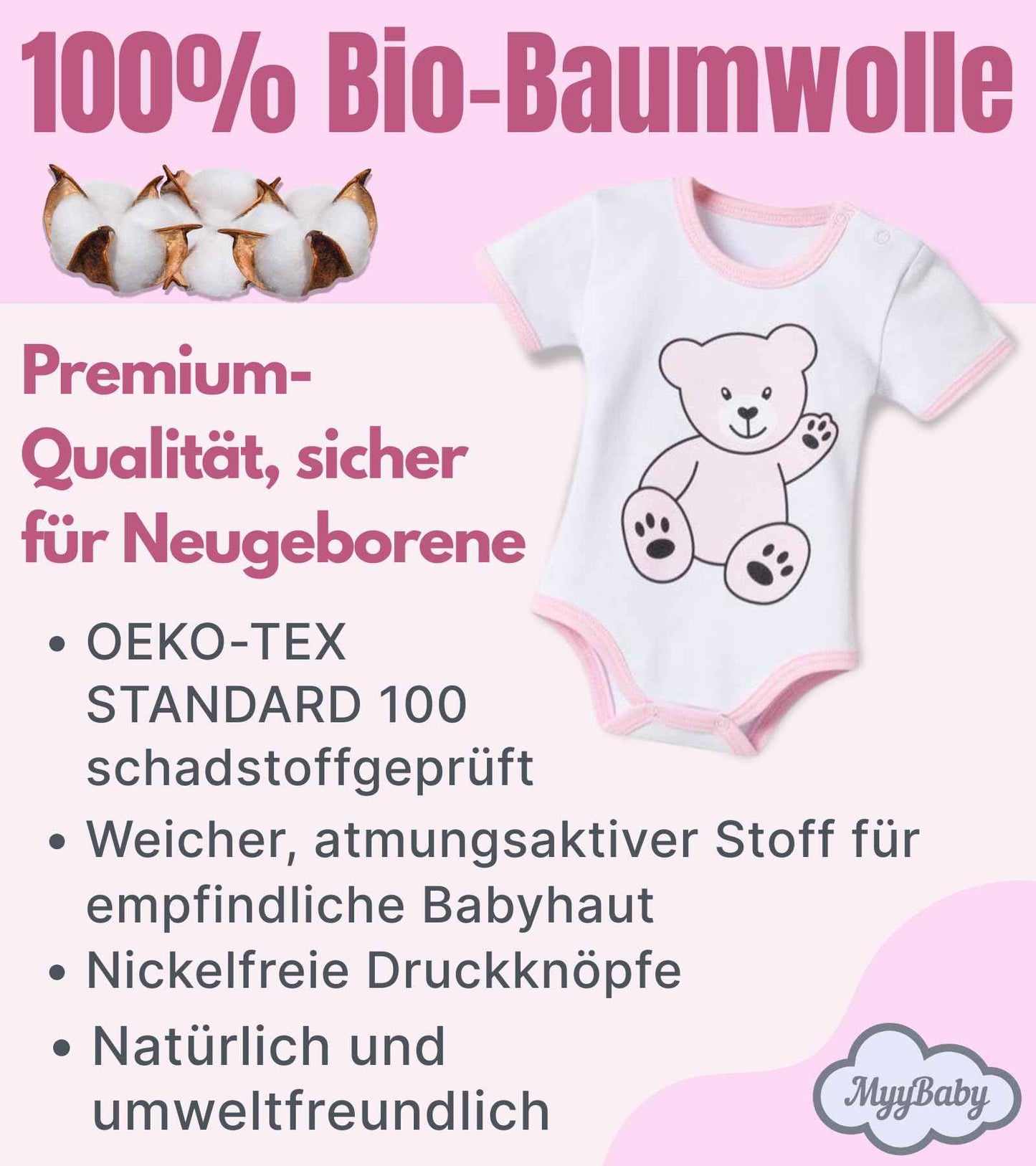 MyyBaby - Newborn Baby Set 100% Organic Cotton Oeko-Tex Standard 100 Baby First Equipment Clothing Newborn Baby Gift Set 13 Pieces 0-4 Months