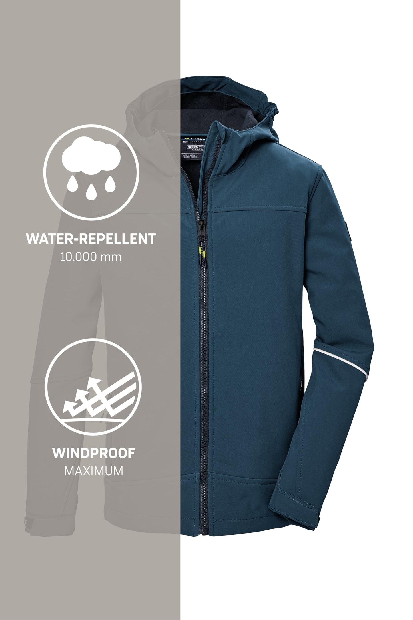 Killtec Boys Kos 143 Bys Sftshll Jckt Softshell Jacket / Outdoor Jacket with Hood