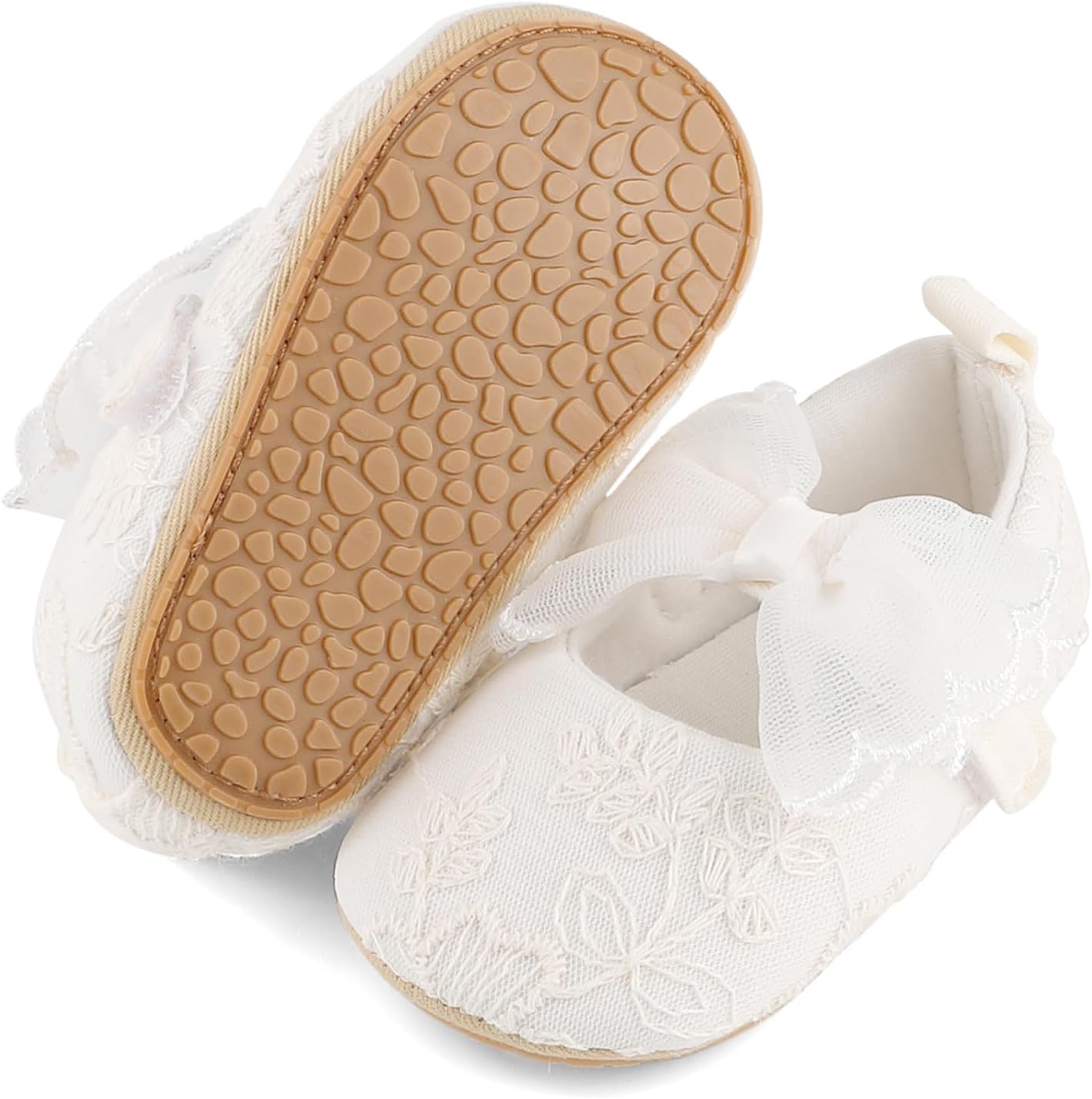 Cheerful Mario Baby Mädchen Schuhe Baby Ballerina Schuhe Lauflernschuhe Taufe Schuhe mit Bowknot PU Leder Babyschuhe