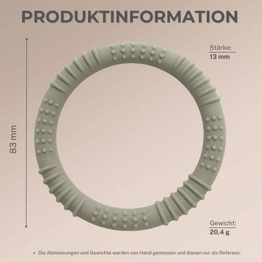 CAJA Baby Soft Teething Ring 3 Pieces - Silicone Teething Toy, BPA-Free, Teething & Gripping Ring for Babies - Safe Baby Toy (Set A)