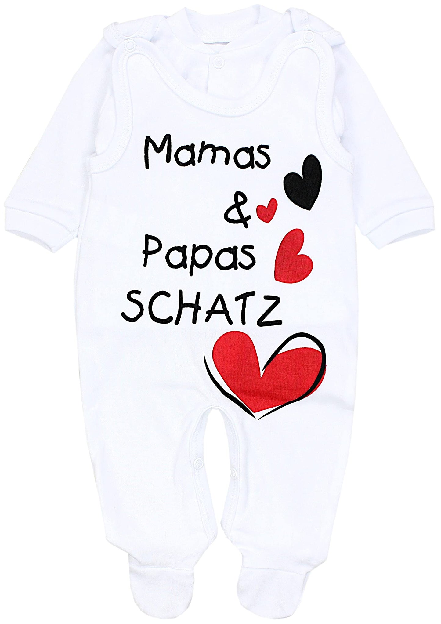 TupTam Unisex Baby Strampler Set Spruch Mamas & Papas Schatz