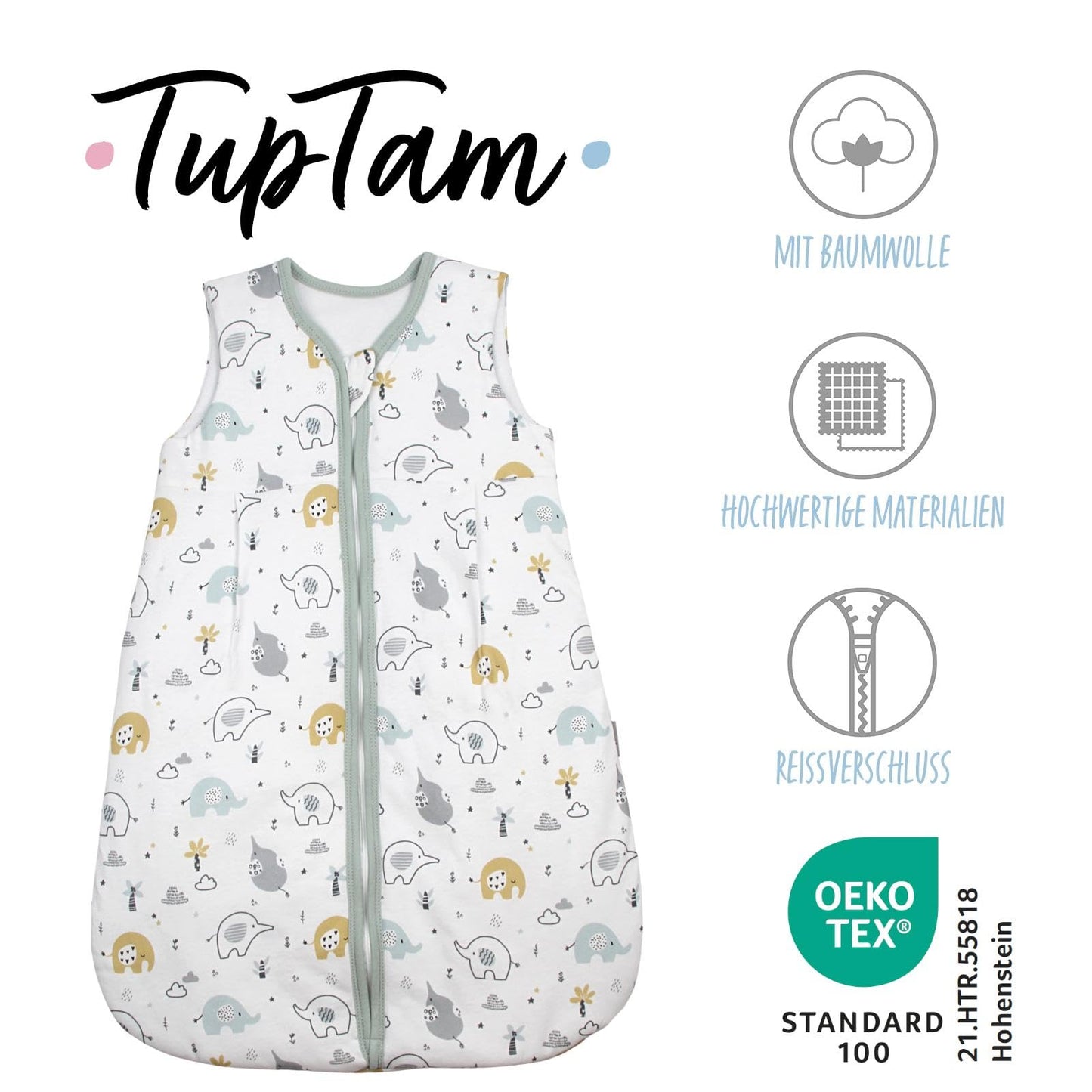 TupTam All-Season Baby Sleeping Bag, Sleeveless, Padded