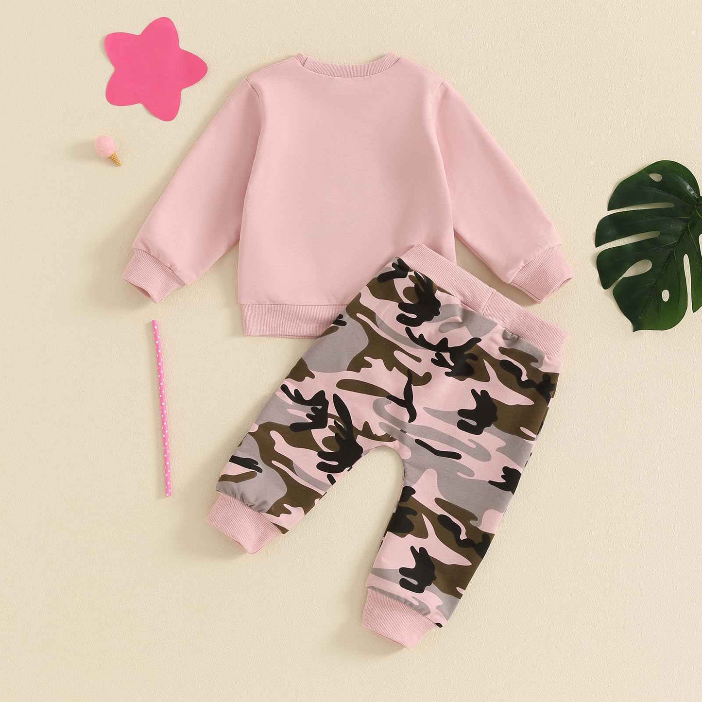 FIOMVA Baby Girl Clothes Toddler Sweatshirt Pants 2 Piece Set Autumn Winter Infant Pullover Top Outfit Newborn Matching Sets