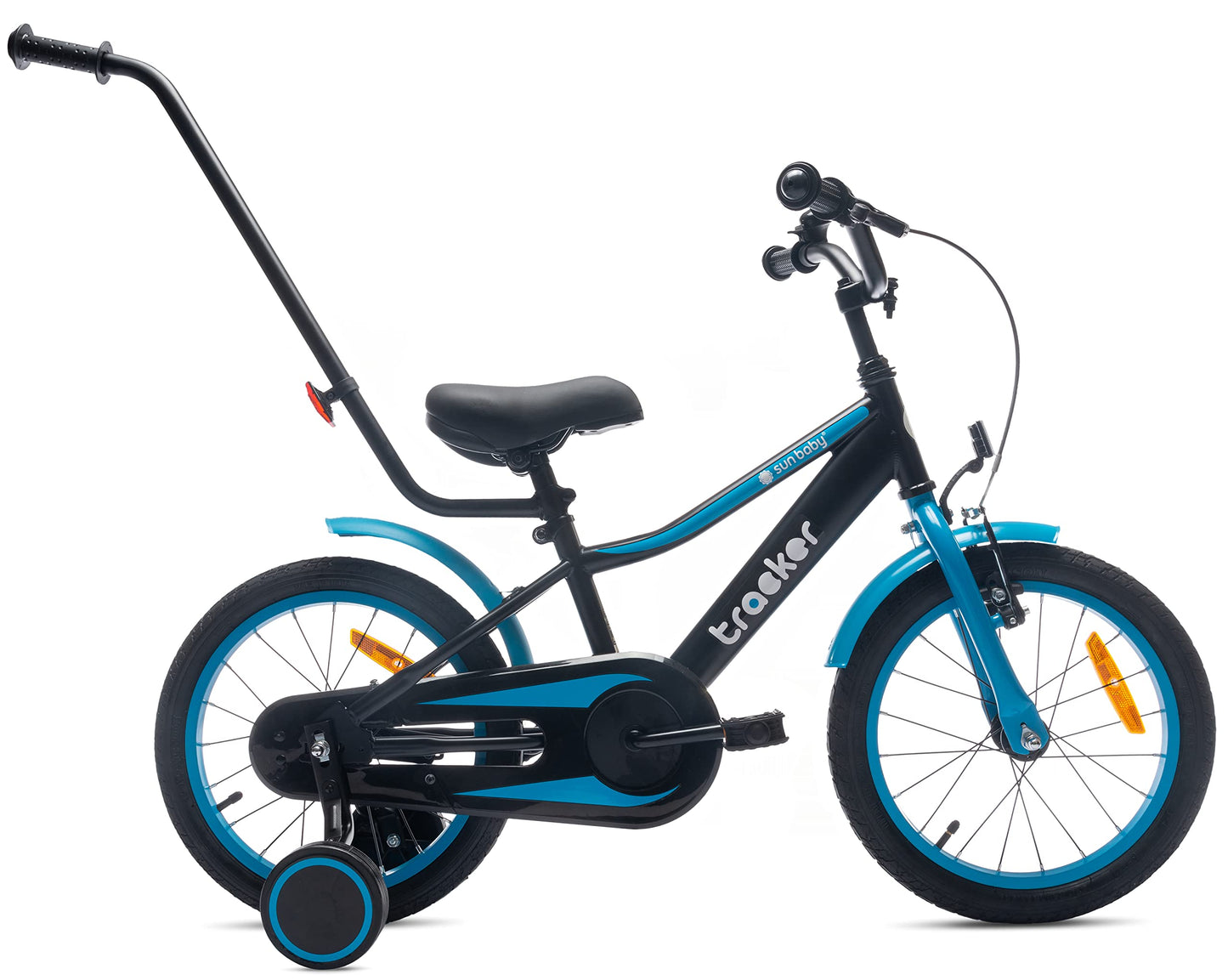 sun baby Jungenfahrrad Kinderfahrrad 14 und 16 Zoll Jungen Tiger Tracker Bike Leicht Stützräder mit Schubstange ab 2-6 Jahre BMX Fahrrad Kinder - Meloni2