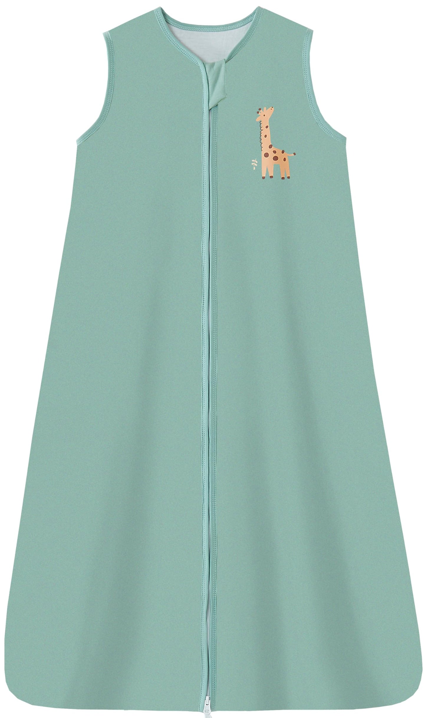 Chilsuessy Children's Sleeping Bag 1.5 Tog Pack of 2 Baby Sleeping Bag Made of 100% Cotton, Baby All-Year Sleeping Bag Pyjamas for Boys and Girls, 1.5 Tog/Elephant Lion + Green, 110 cm / Baby Height