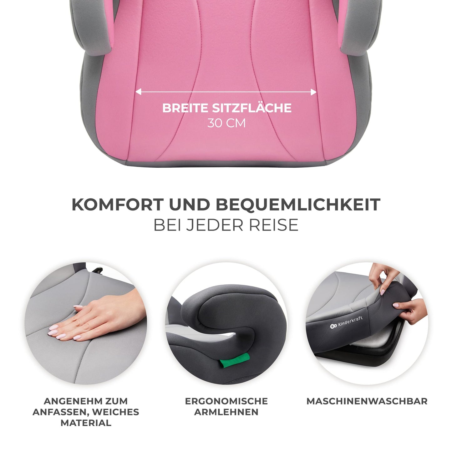 Kinderkraft I-BOOST Kindersitz 135-150cm I-Size, Sitzerhöhung von 9 bis 12 Jahre, Einfache montage, ergonomische Haltung, zusätzlichen Schaumstoff, Schwarz - Meloni2