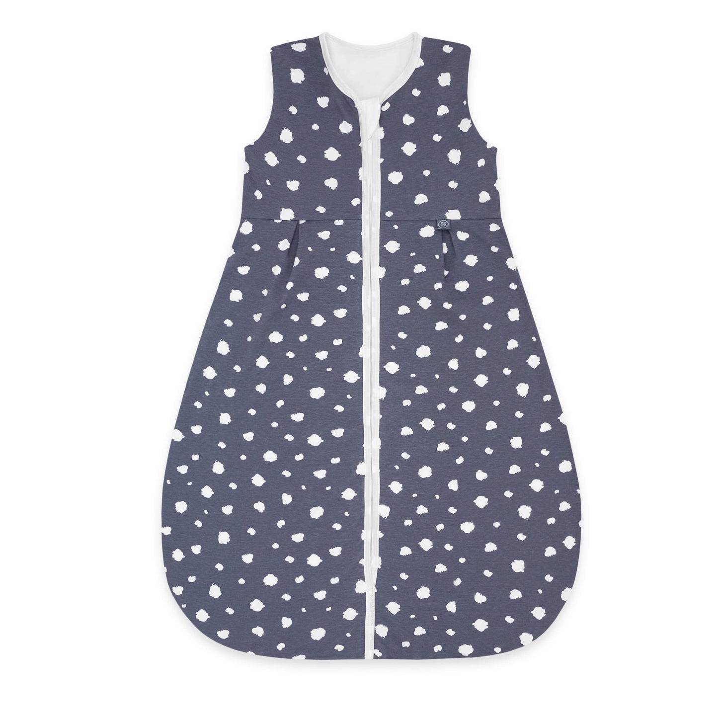 emma & noah Baby Sleeping Bag 1.0 TOG, All-Year Sleeping Bag for Spring, Summer and Autumn, 100% Organic Cotton, Oeko-Tex Certified, Romper Bag for Newborns (Leo Grey, 70 cm)