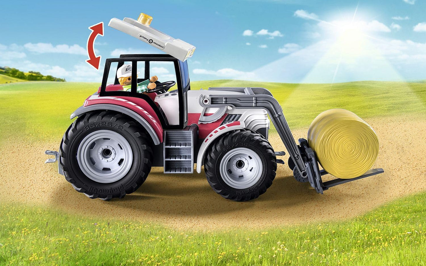 PLAYMOBIL Country 71442 Traktor mit Anhänger und Wassertank, frische Ernte auf dem Bauernhof, spielerisches Lernen über die Umwelt, nachhaltiges Spielzeug für Kinder ab 4 Jahren