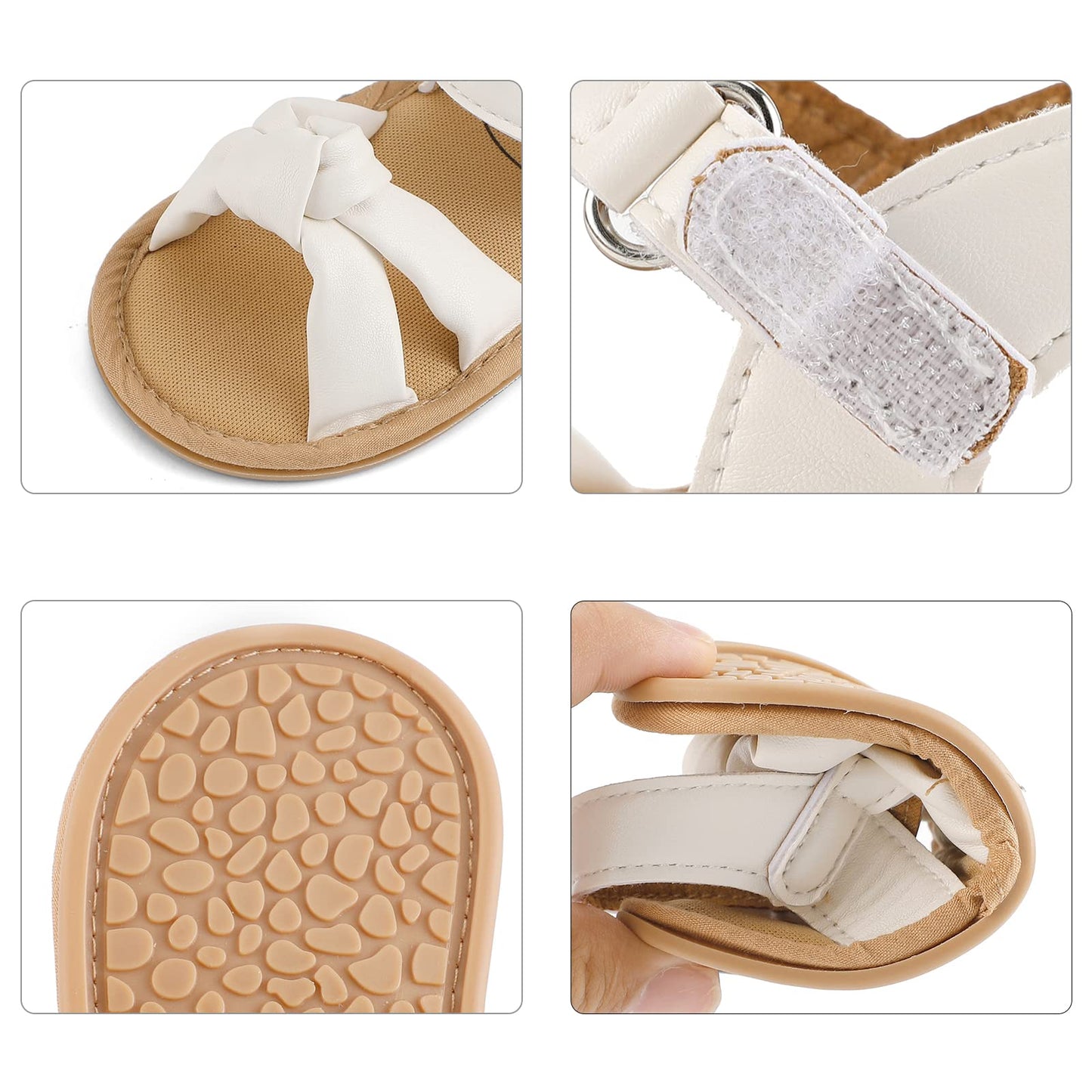 LACOFIA Babyschuhe für Mädchen – Sommerblumen Sandalen für Kleinkinder