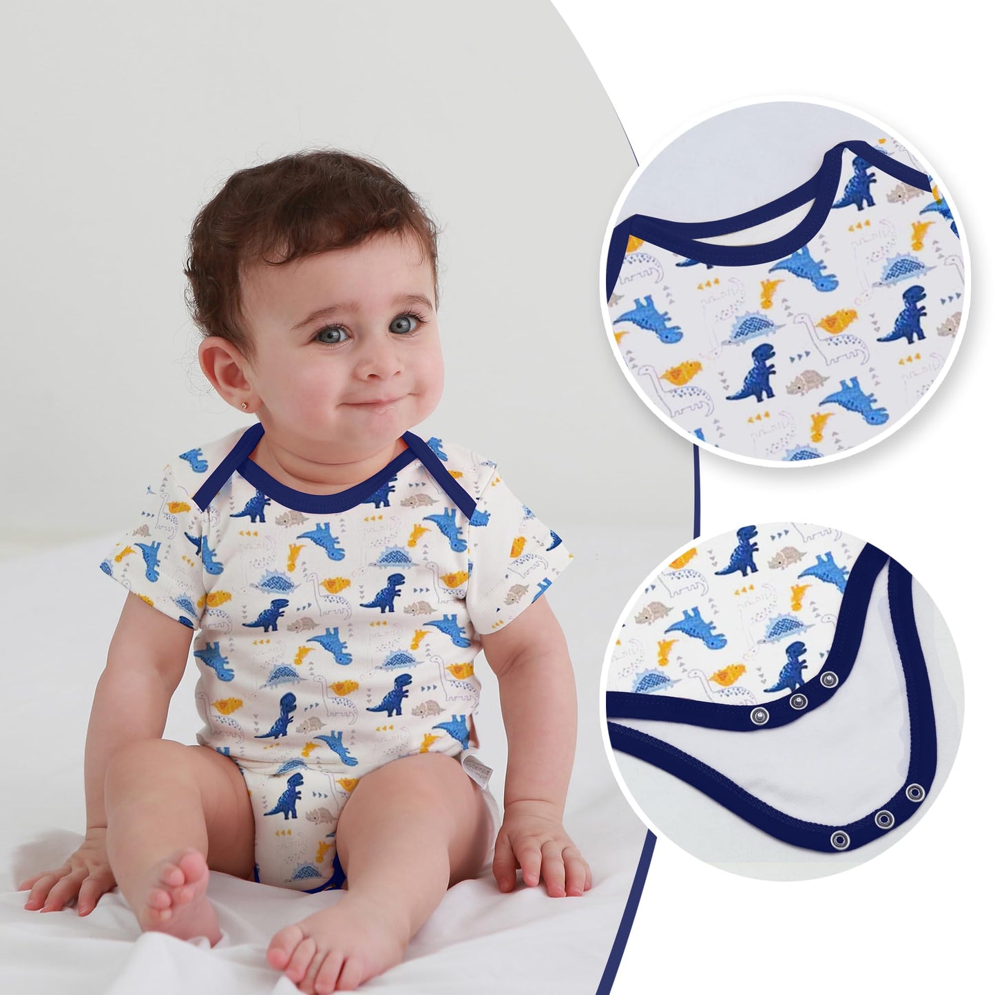3tlg Babykleidung Set Baby Jungen Mädchen Kleidung Outfit Kurzarm Body Strampler + Hose Neugeborene Kleinkinder Weiche Babyset