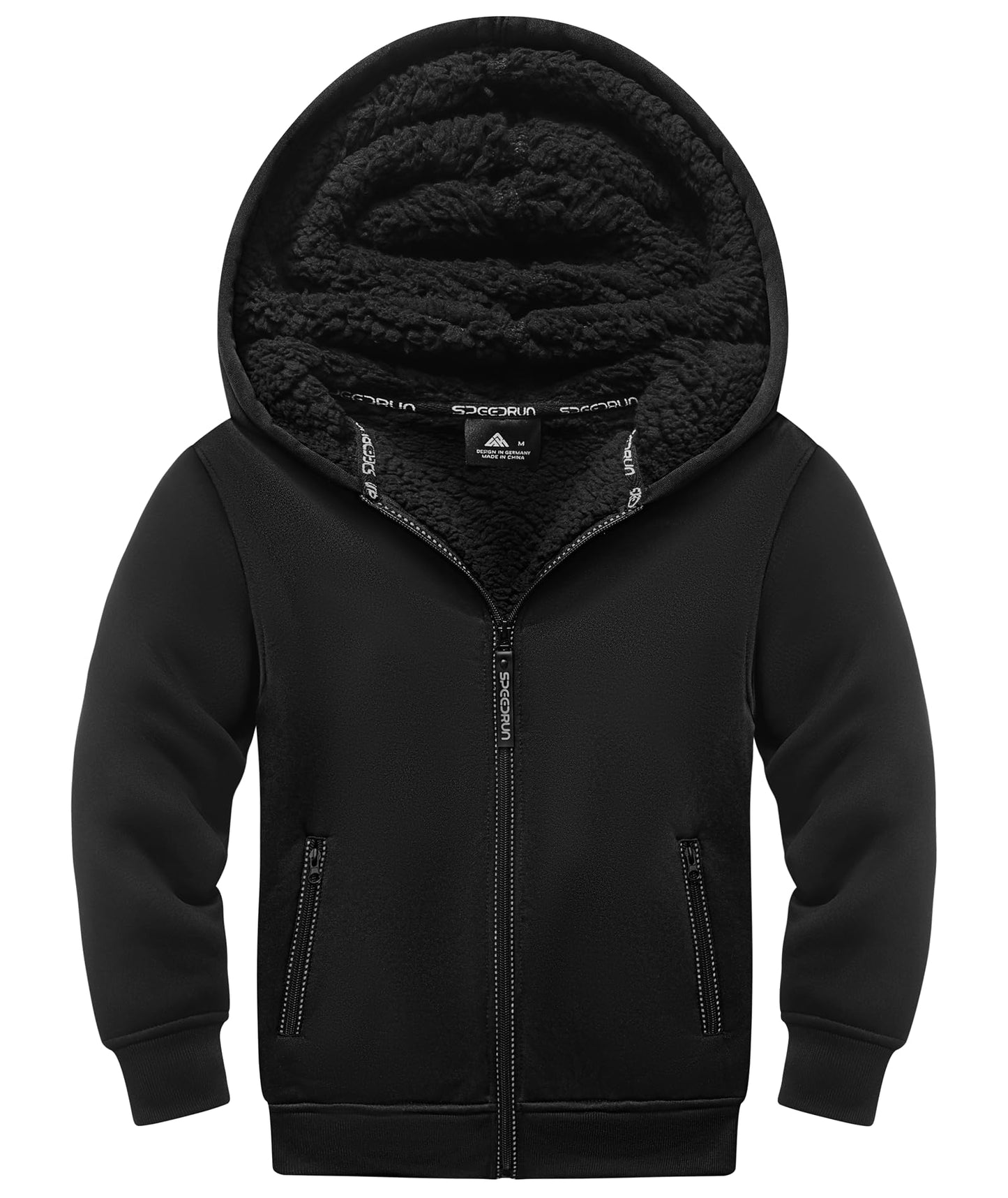JACKETOWN Boys' Sweat Jacket Lined Children's Hoodie Sweatshirt Hoodie Fleece Jacket with Hood Long Sleeve Warm Winter Jacket Classic Pullover with Zip