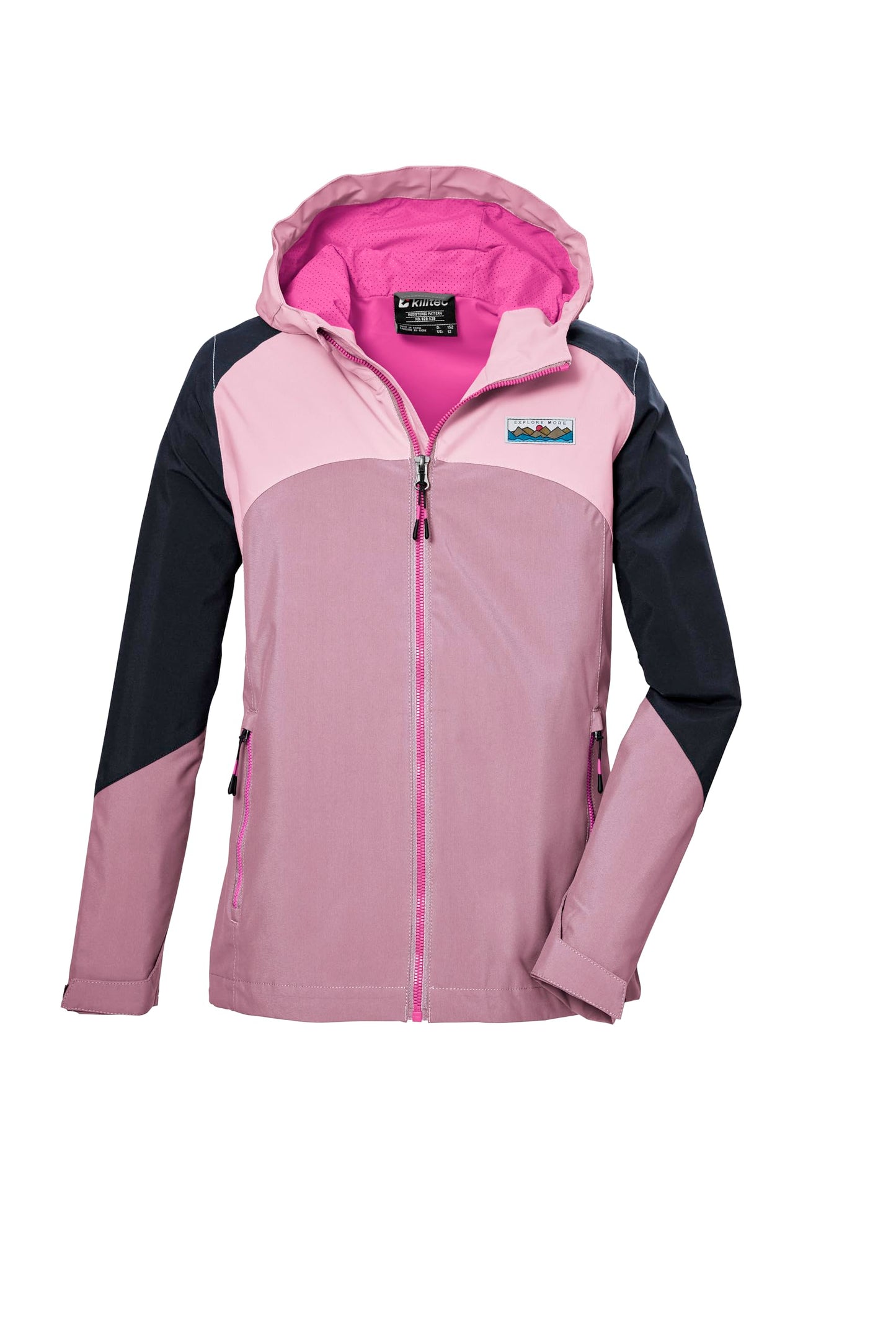 Killtec Girls Kos 150 Grls Jckt functional jacket is waterproof/rain jacket with hood