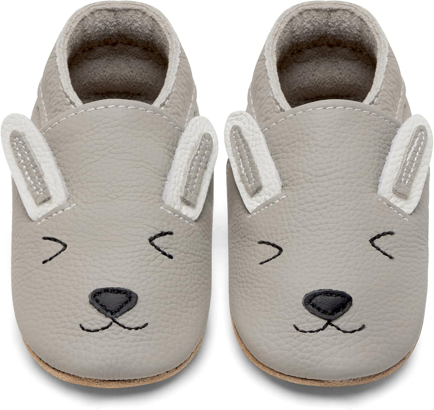 IceUnicorn Babyschuhe Krabbelschuhe aus weichem Leder für Jungen und Mädchen – Rutschfeste Lauflernschuhe für Kleinkinder