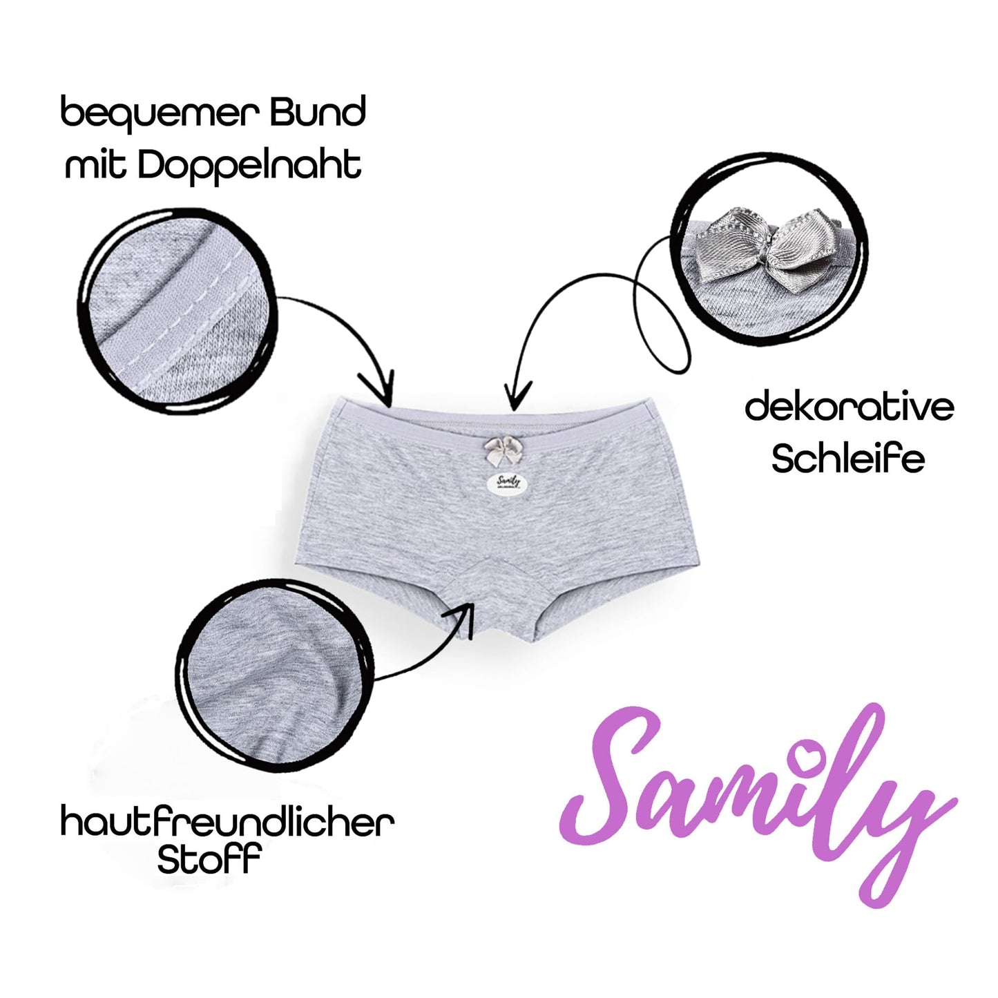 SAMILY girls' underpants undershirt set 10-pack underwear cotton