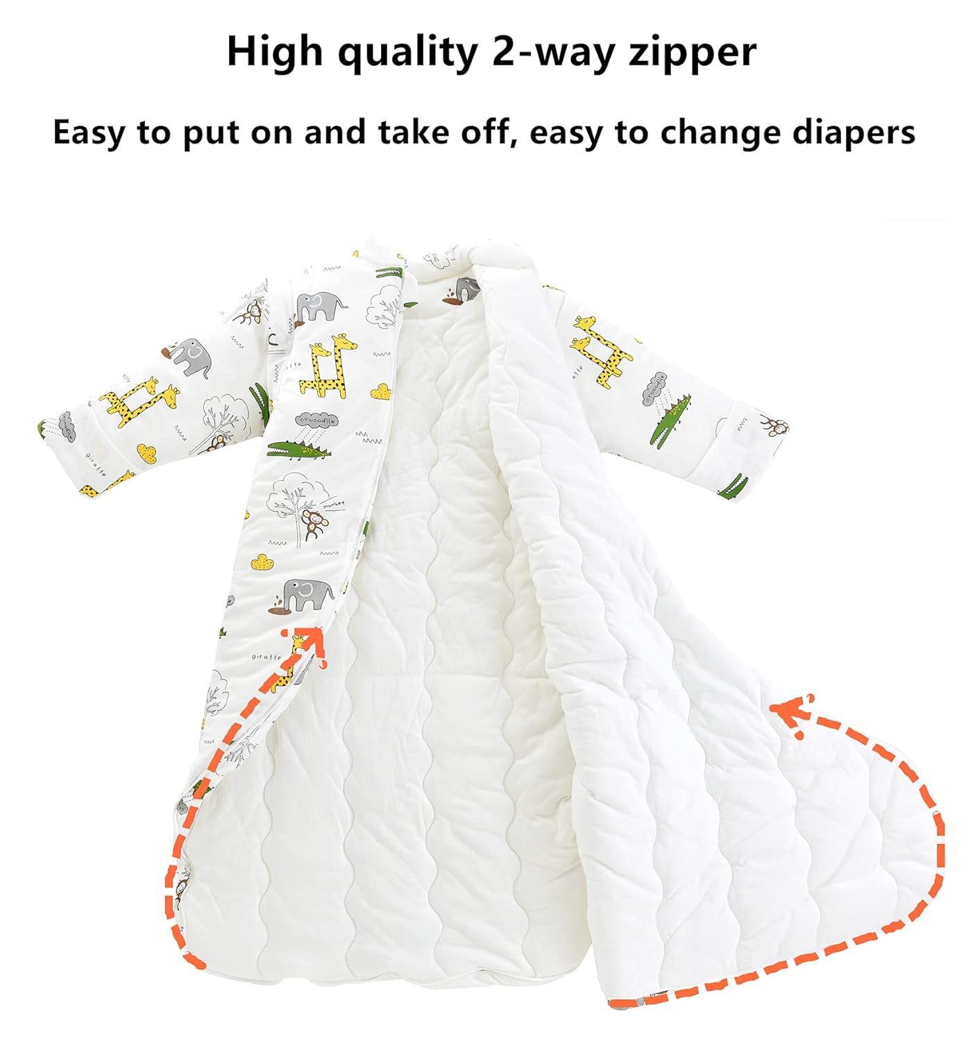 Chilsuessy Baby Sleeping Bag Winter, Removable Sleeves, Warm Lined 3.5 Tog Winter Sleeping Bags, Boys/Girls Sleeping Bag for Toddlers from 6 Months to 6 Years