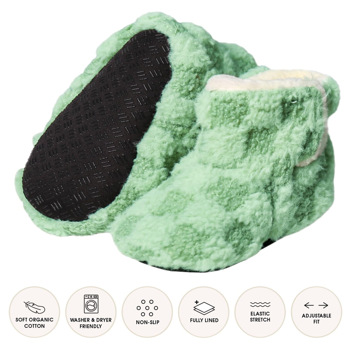 YloveM Toddler Baby Boys Girls Booties, Unisex Newborn Winter Shoes Thick Snow Boots Non-Slip Sole Soft Toddler Warm Sock Shoes