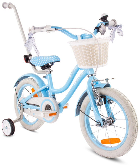 sun baby Mädchenfahrrad 12, 14 und 16 Zoll Radgröße Heart Bike zur Auswahl, mit Abnehmbarer Schubstange, Kinderfahrrad für Mädchen von 2 bis 6 Jahre - Meloni2
