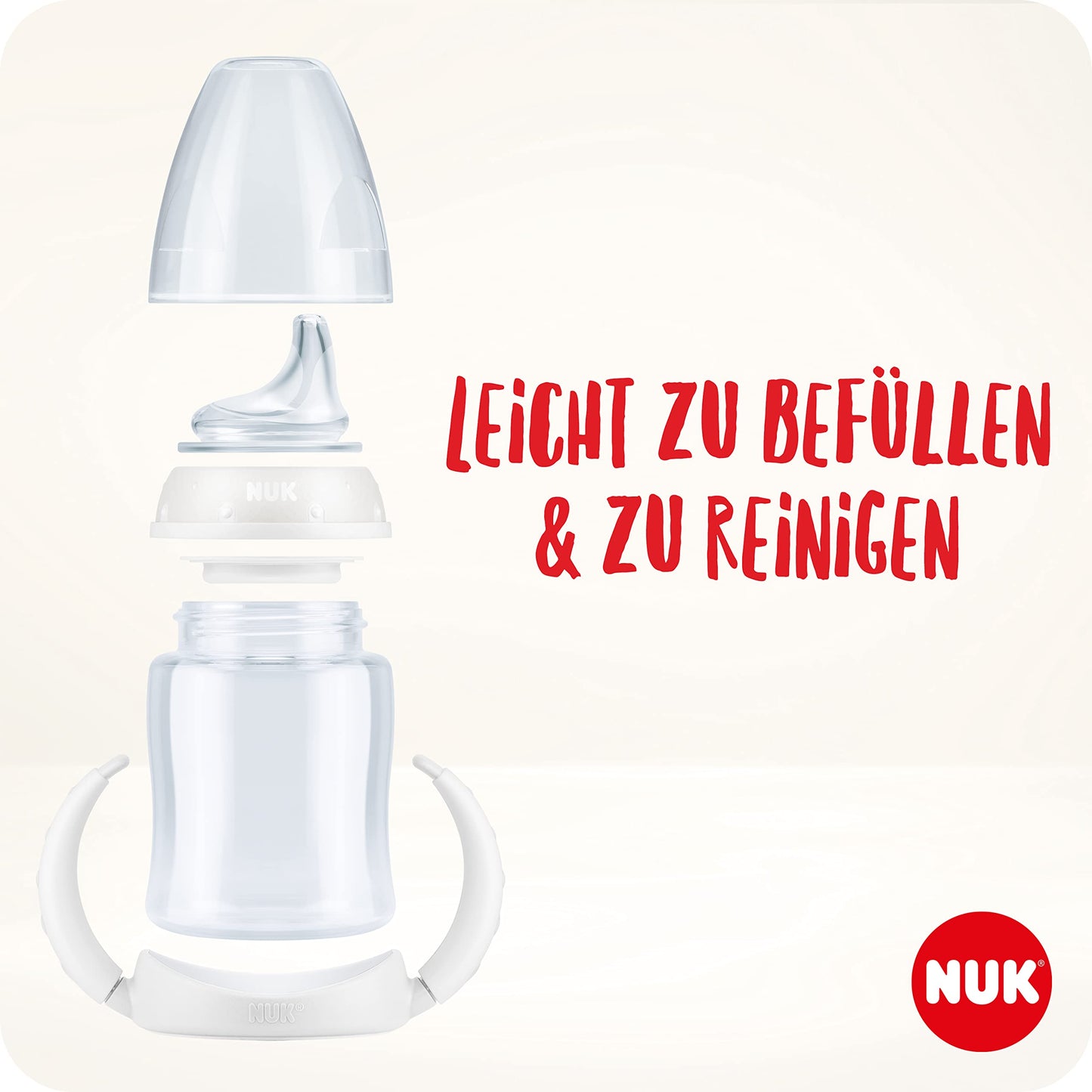 NUK First Choice+ Trinklernflasche | 6–18 Monate | 150 ml | Temperature Control Anzeige | Anti-Colic-Ventil | auslaufsichere Trinkschnabel | Ergonomische Griffe | BPA-frei | Disney Winnie Puuh blau - Meloni2