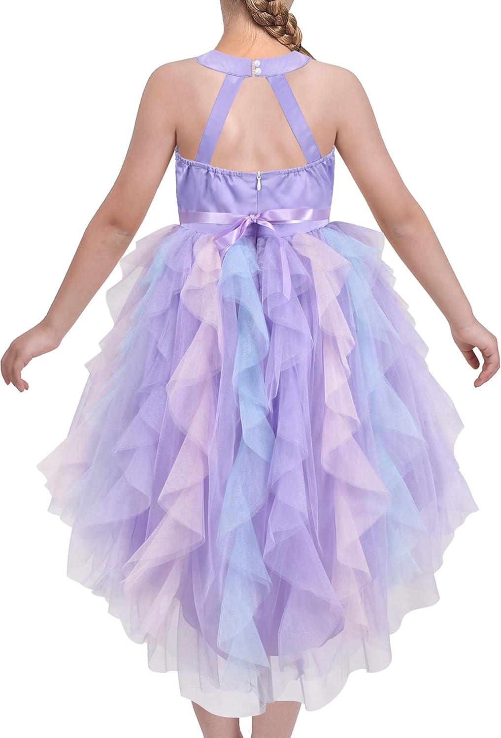 Sunny Fashion Mädchen Kleid Türkis Schmetterling Gestickt Halfter Kleid Party Gr. 104-146