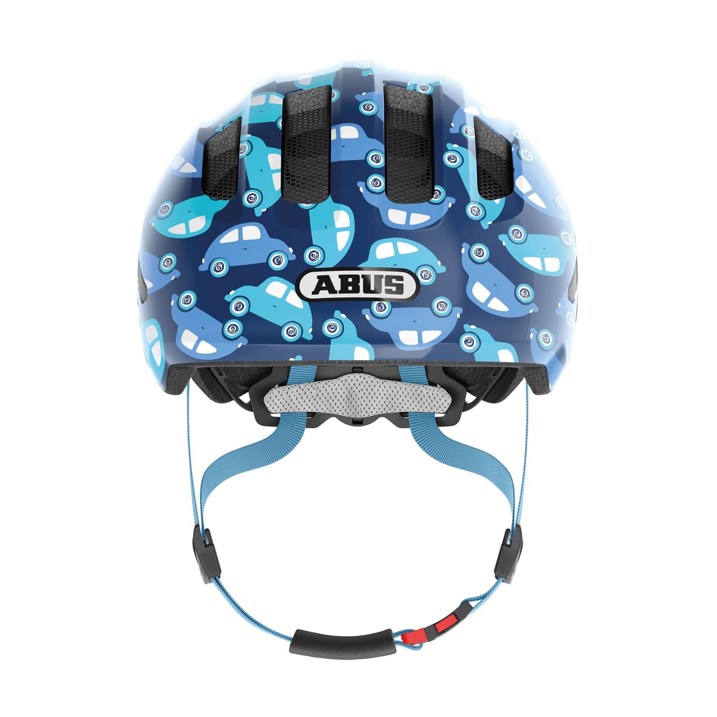 ABUS Kinderhelm Smiley 3.0 LED - Fahrradhelm mit Licht - Tiefe Passform & Platz für einen Zopf - für Mädchen und Jungs