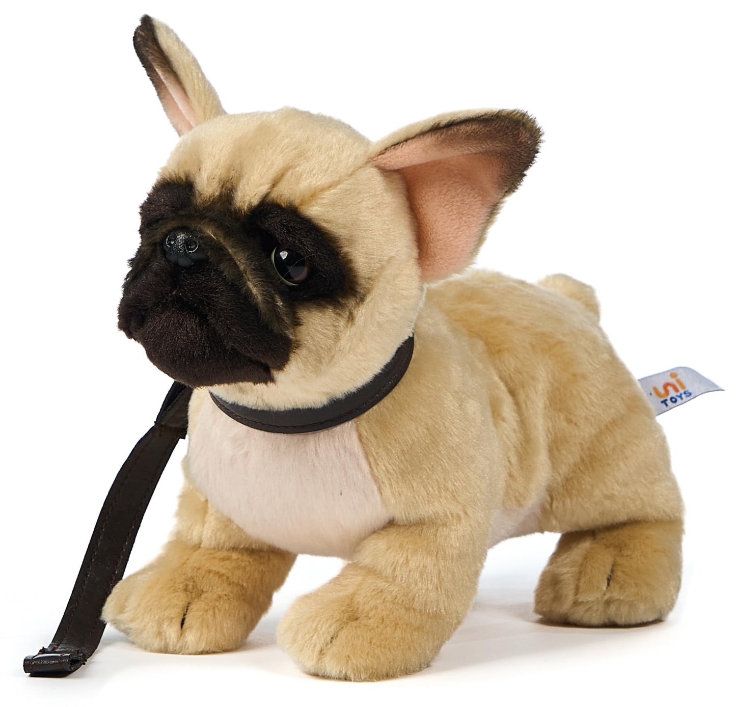 Uni-Toys - Französische Bulldogge (beige) - Ohne Leine - 26 cm (Länge) - Plüsch-Hund - Plüschtier, Kuscheltier