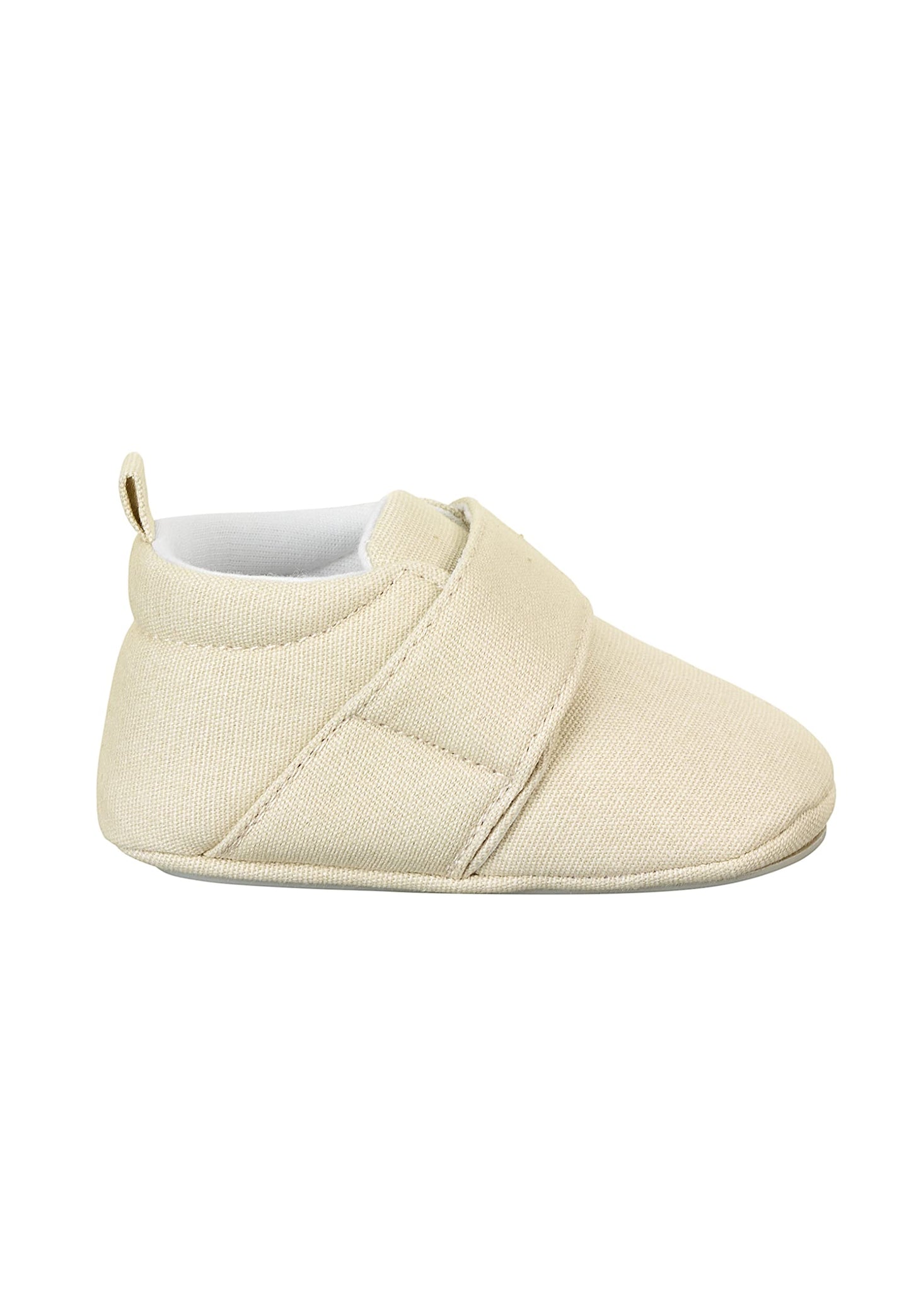 Sterntaler Krabbelschuhe uni - Baby Schuhe aus Canvas mit Klettverschluss - Baby und Kleinkind Hausschuh - aufgenähte Sternen Sohle rutschfest - Unisex Sneaker mit Jersey Futter - steingrün
