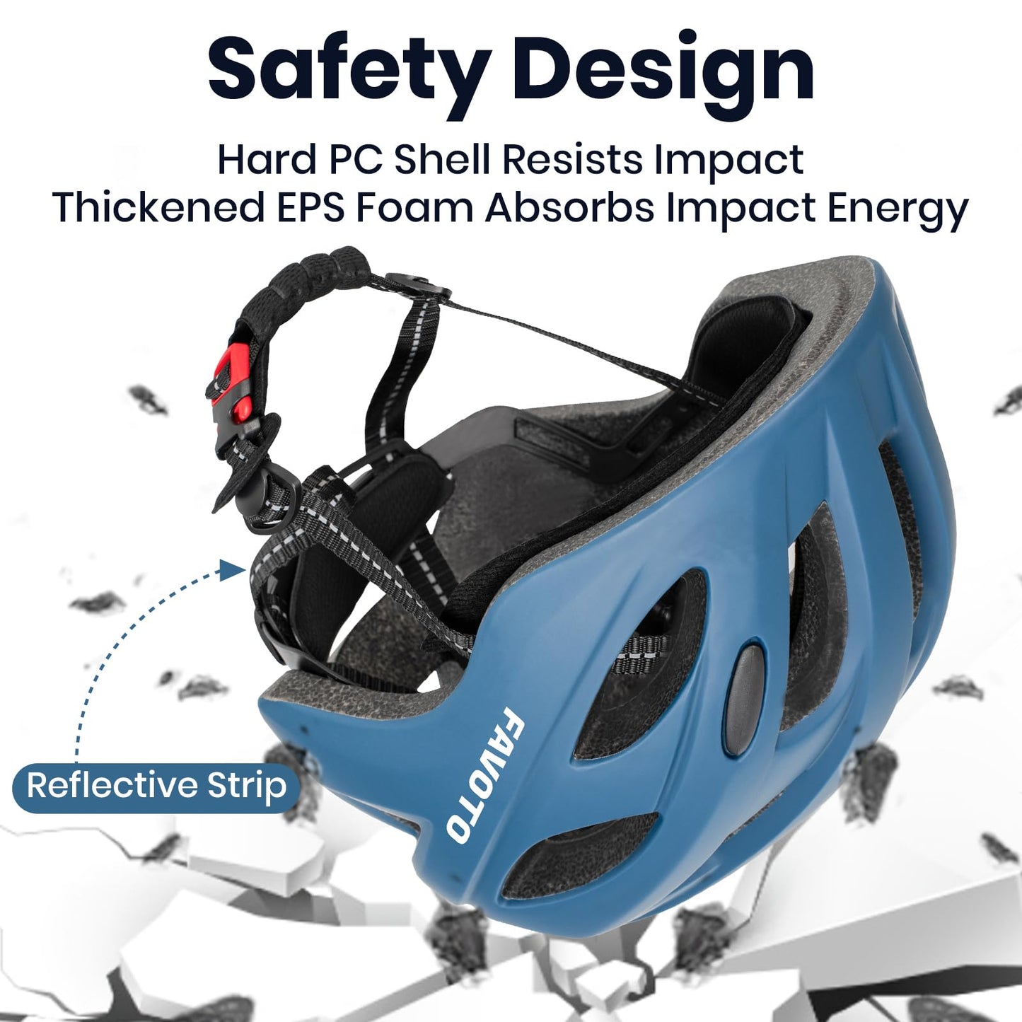 Favoto Children's Bicycle Helmet Lightweight Children's Helmet - Children's Cycling Helmet Breathable Adjustable Helmet for Boys and Girls