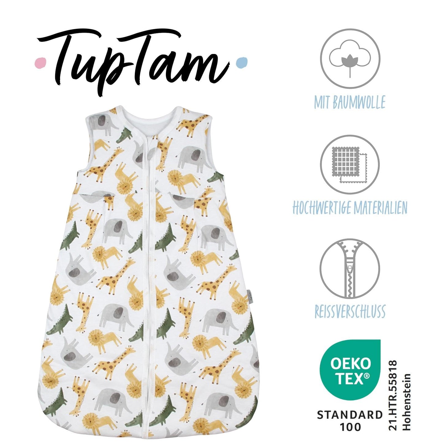 TupTam All-Season Baby Sleeping Bag, Sleeveless, Padded