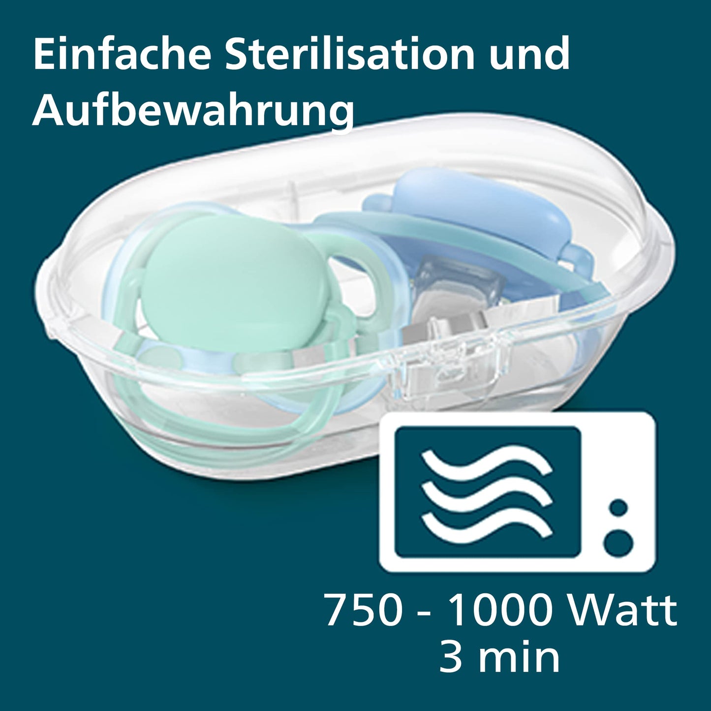 Philips Avent ultra air Schnuller - 4er Pack, BPA-freier, atmungsaktiver Schnuller für Babys von 0-6 Monaten, inklusive Transport- und Sterilisationsbox, Sonne/Regenbogen (Modell SCF085/65) - Meloni2