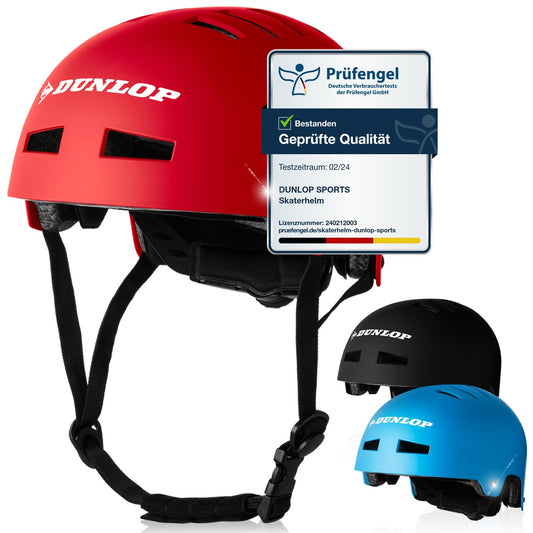 DUNLOP SPORTS Fahrradhelm Kinder Jugendliche Erwachsene - Test Sehr Gut - Leichter robuster Urban Allrounder Helm, 14 Fach belüftet, Schnellverschluss, Auto Kopfanpassung