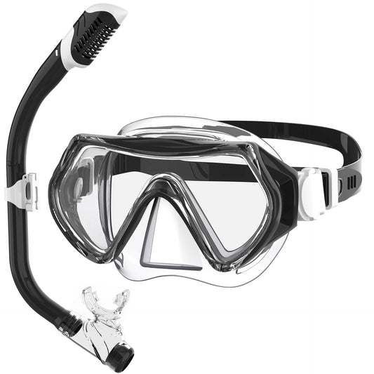 Findway Children's Diving Goggles, Swimming Goggles, Snorkel Mask for Boys Girls Teenagers, Diving Mask with Nose Cover, 180° Panorama, HD, Anti-Fog, Anti-Leak, Diving Goggles for Children 4-16 Years