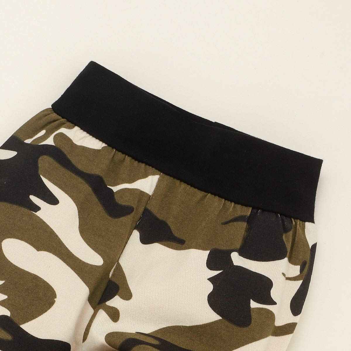 Juflam Baby Boy Camouflage Outfits Set Langarm Daddy's Boy Camo Hoodie Top mit Tasche + Hose