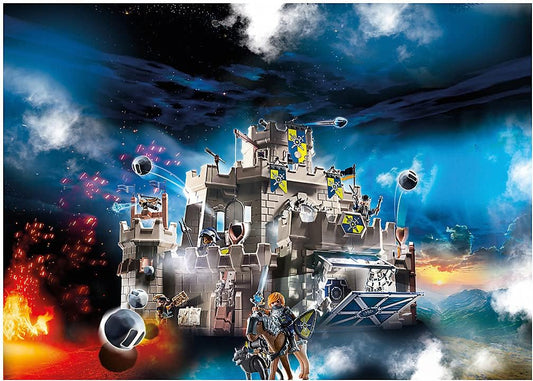 PLAYMOBIL Novelmore 70220 Große Burg von Novelmore, mit raffiniertem Burgtor, integriertem Katapult, Balliste, Aufzug und Steinabwurf, Ab 8 Jahren