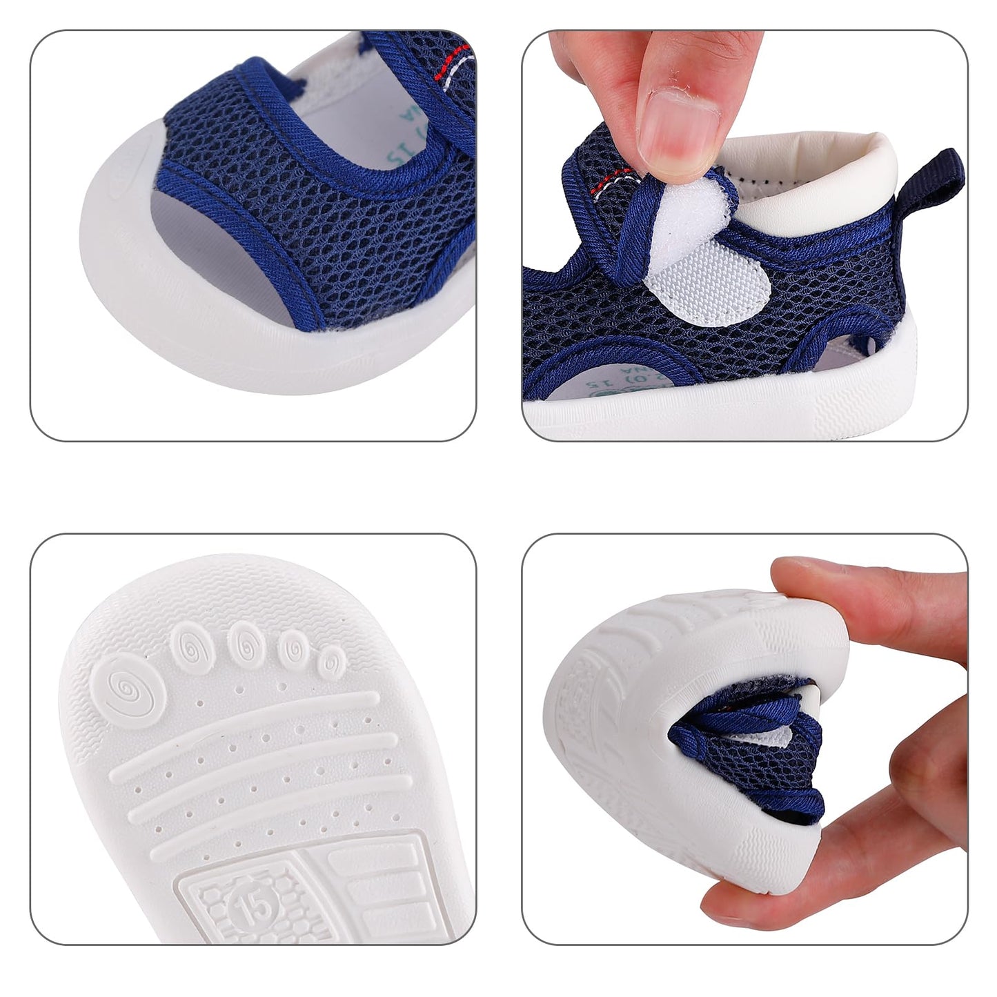 Cheerful Mario Babyschuhe 0-3 Jahre Sport Sandalen für Jungen und Mädchen – Lauflernsandalen für Kleinkinder Sommer Barfußschuhe Erste Schuhe