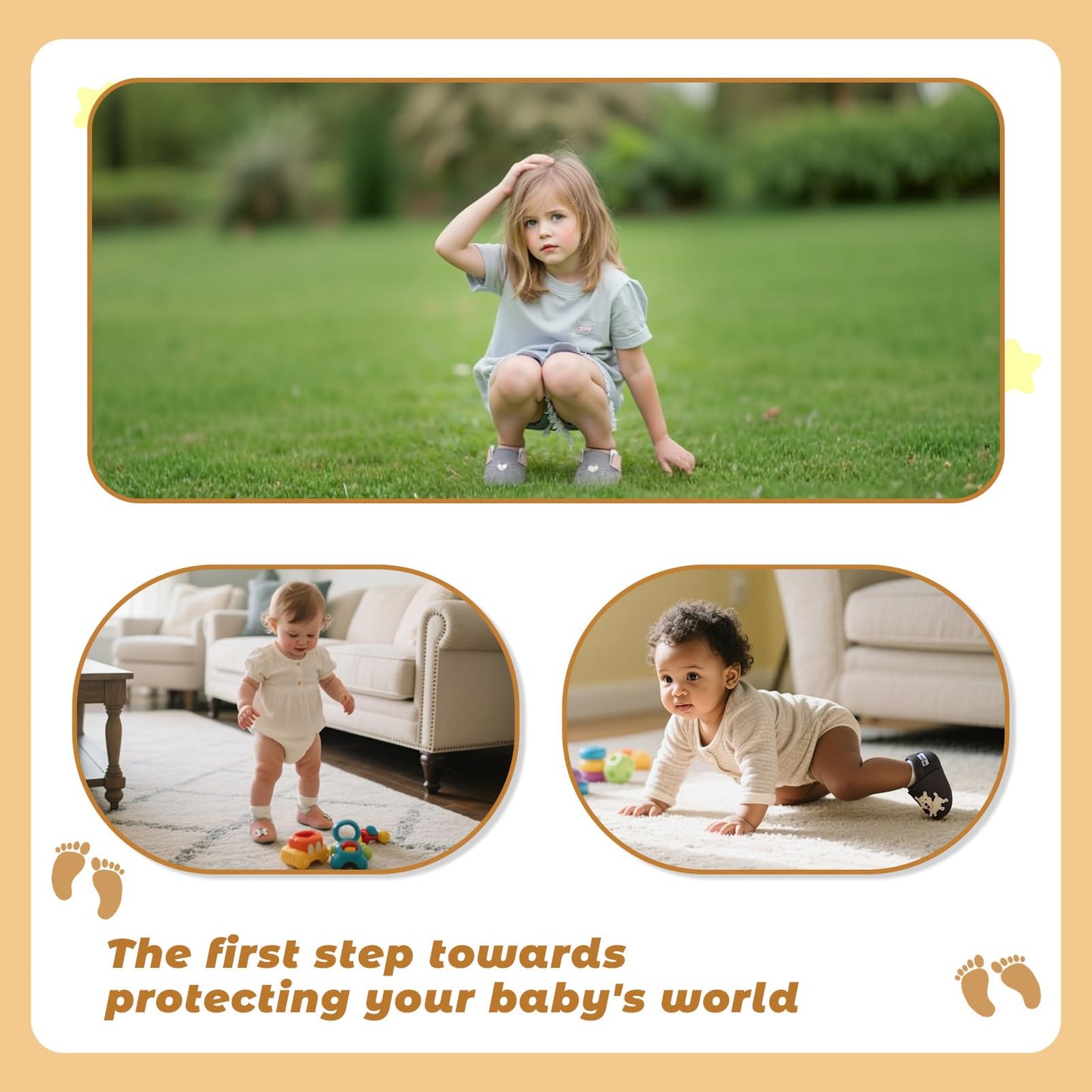 Mejale Leather Baby Shoes First Walking Shoes Crawling Shoes Toddler Children's Shoes Slippers