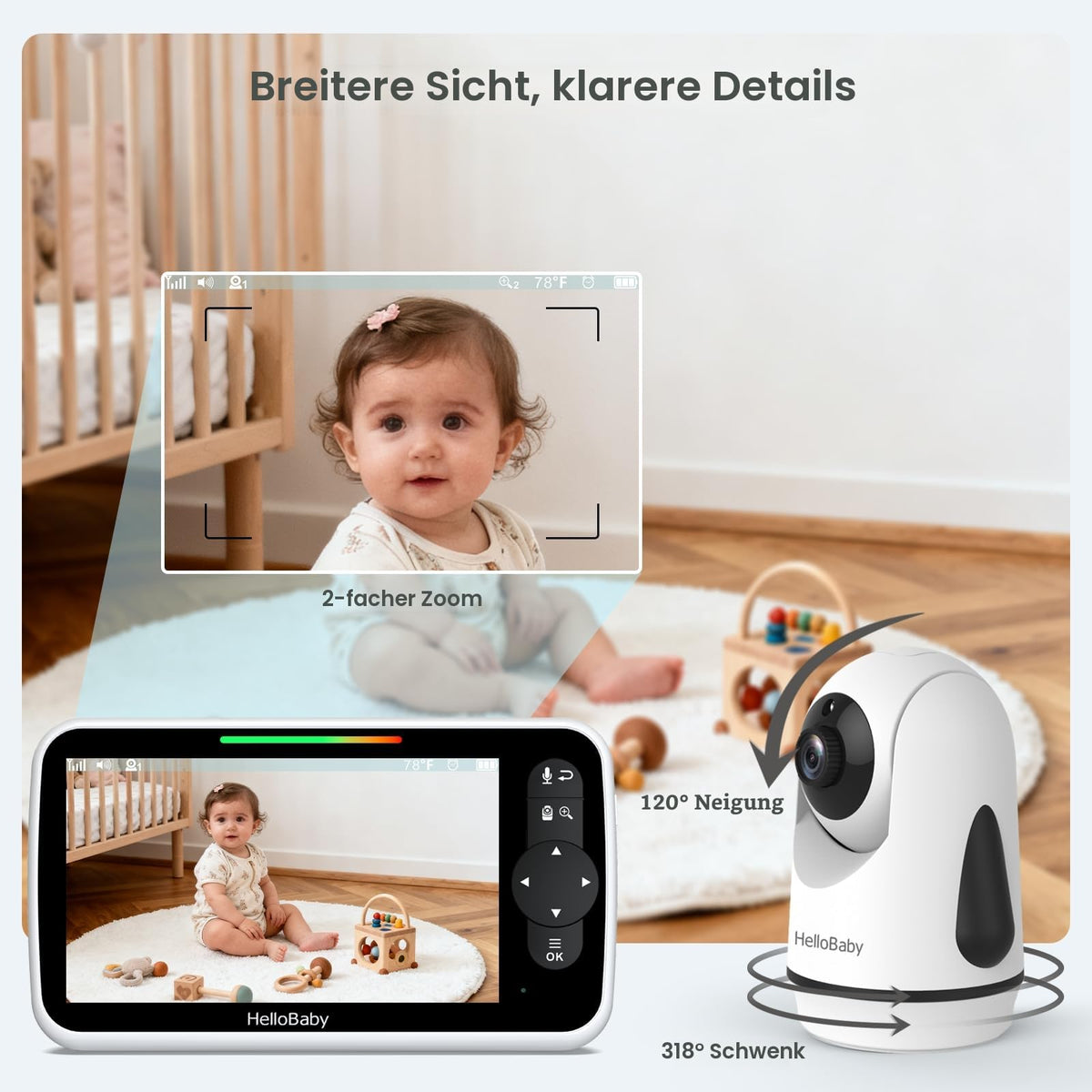 HelloBaby Babyphone mit Kamera – Sicherheit und Komfort für Ihr Baby