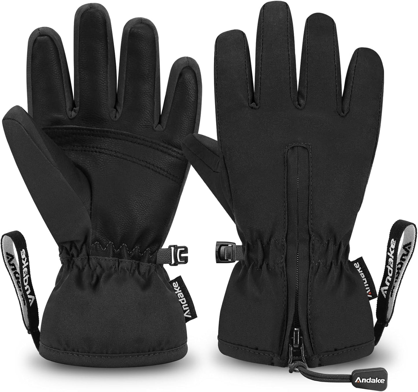 Andake Children's gloves, windproof, waterproof, warm winter gloves, skiing, outdoor sports, riding gloves, boys and girls