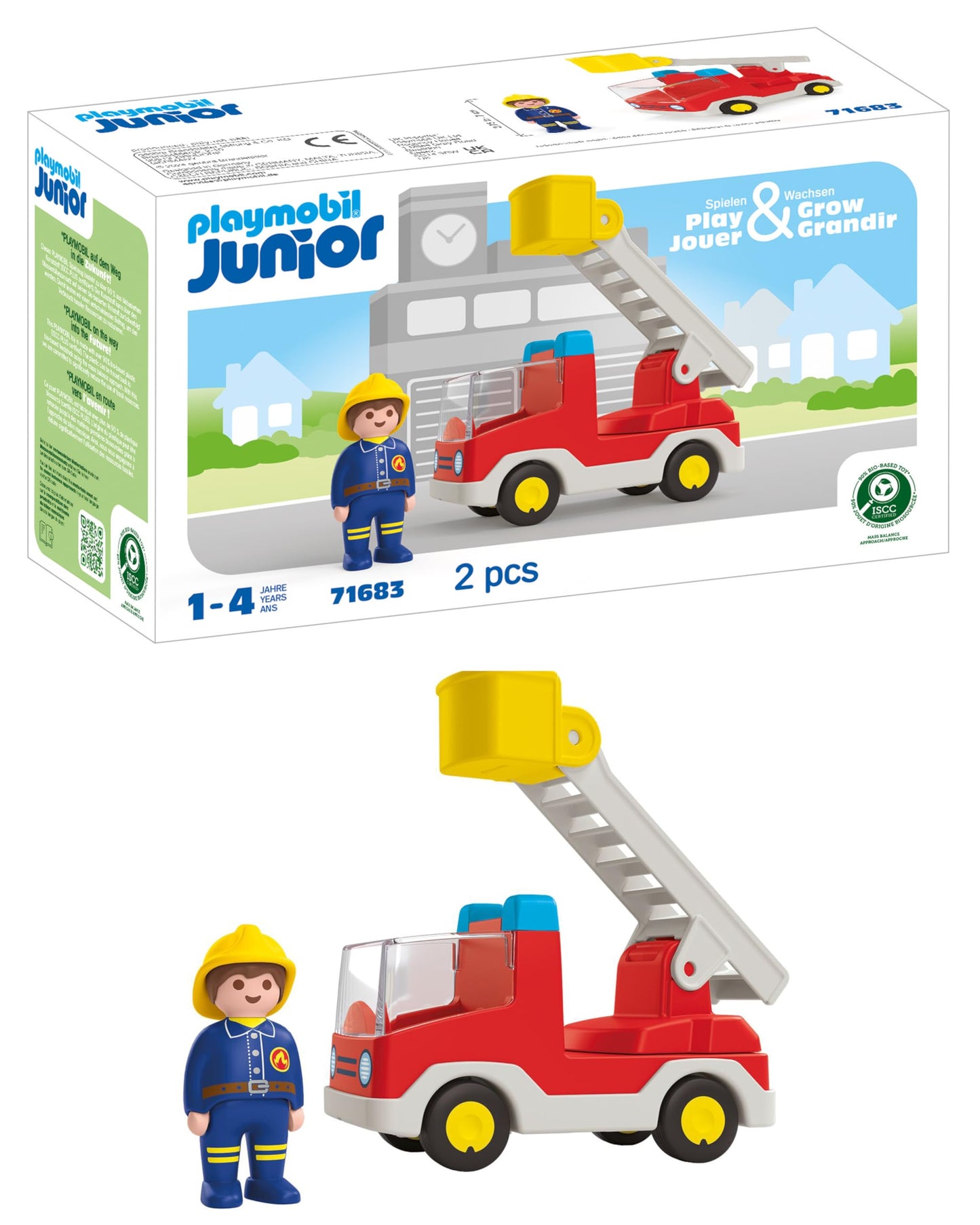 PLAYMOBIL Junior Heroes of Everyday Life Sustainable Toy for Children from 1 Year Including Doctor, Firefighter and Policeman, 71692