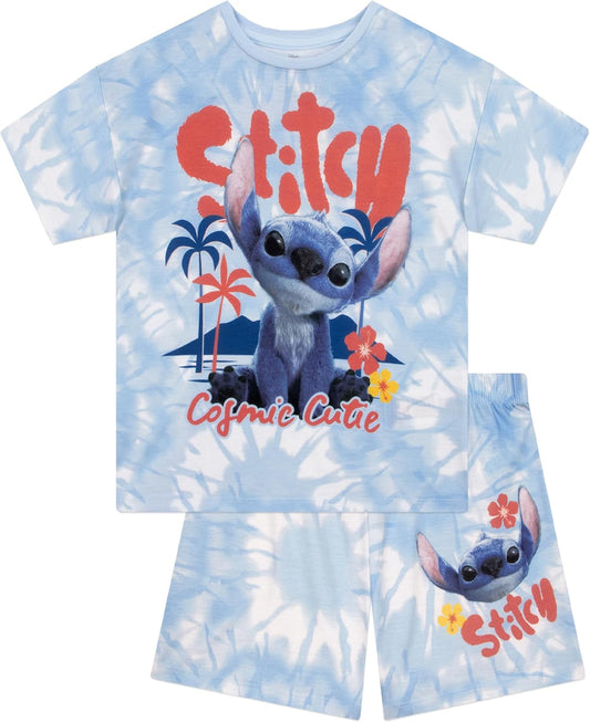 Disney Lilo und Stitch Schlafanzug, Pyjama Kurz Mädchen Schalfanzüge, Lilo and Stitch Schalfanzüge Für Mädchen